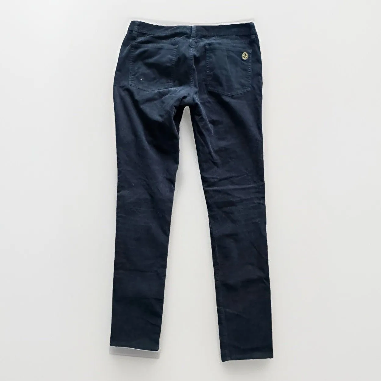 Tory Burch Corduroy Pants Size 32 Black Ivy Super Skinny Winter Fall - Image 2