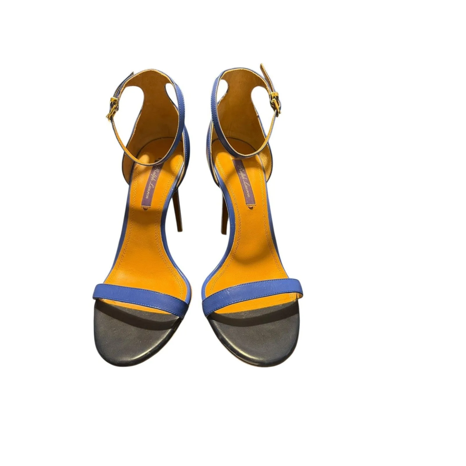 Ralph Lauren Purple Label Sonkia Two-Tone Blue Nappa Leather Stiletto Heels 8.5 - Image 15