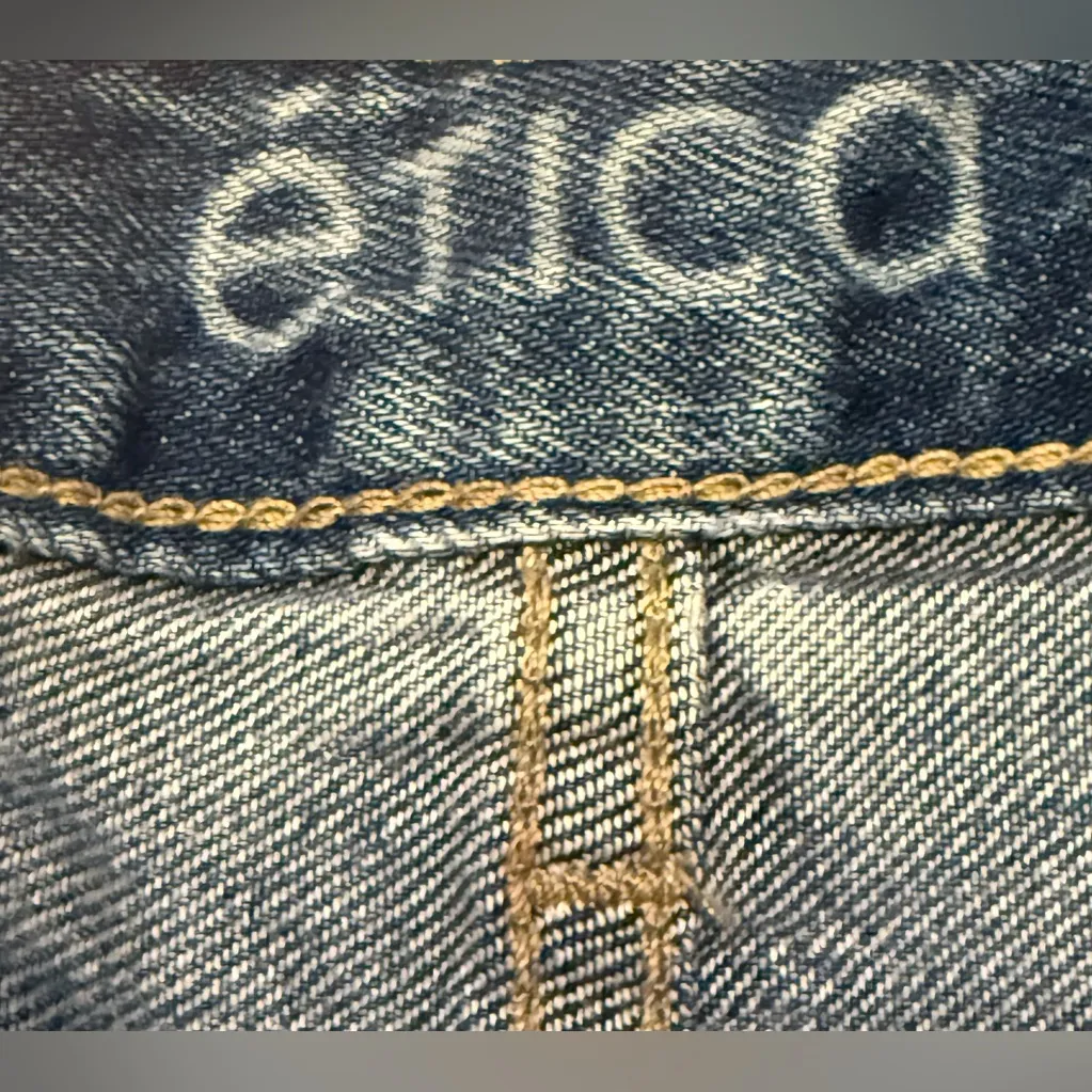 NWT Revolve Etica Narin Long Distressed Relaxed Denim Jean Shorts 90’s Size‎ 27 Blue - Image 4