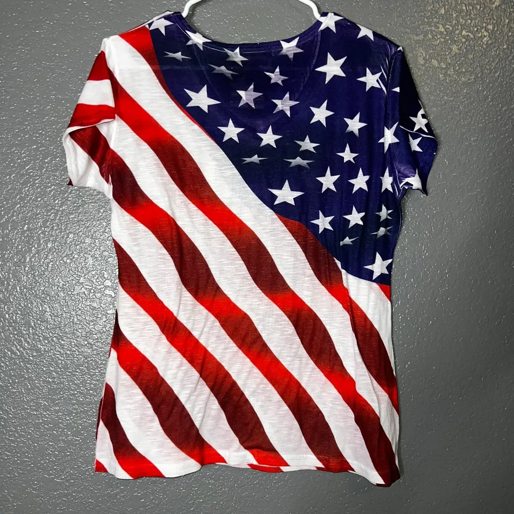 Women’s San Diego USA Flag Rhinestone V - Image 4