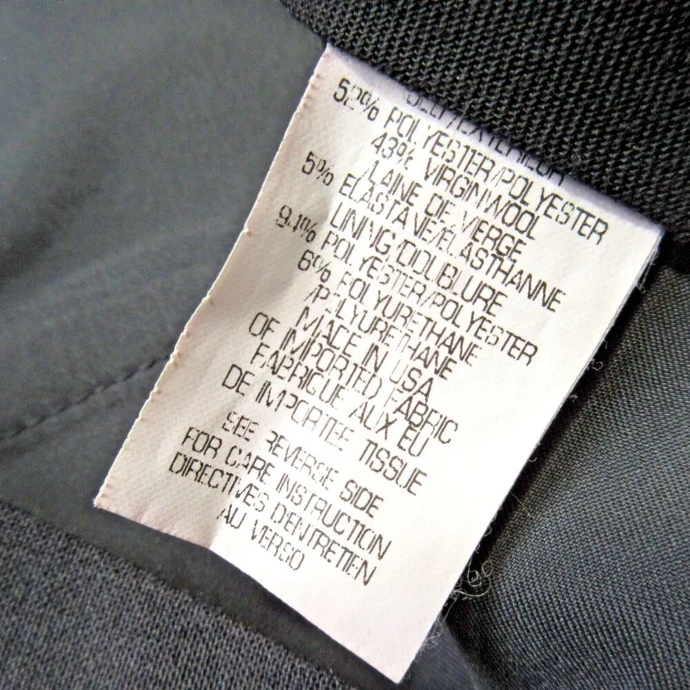 NWT THEORY Emery in Urban Charcoal Gray Stretch Wool Pants 12 x 35 ½ $275 - Image 5