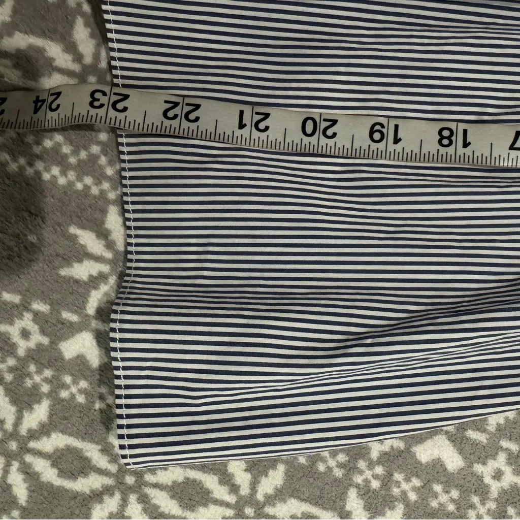 English Factory Pleated Stripe Top with Back Ribbon Blue/White NWT Size XS - Image 13