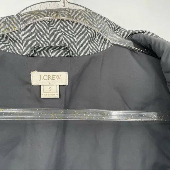 J Crew Down Vest Excursion‎ Herringbone Chevron Quilted Size Small - Image 8