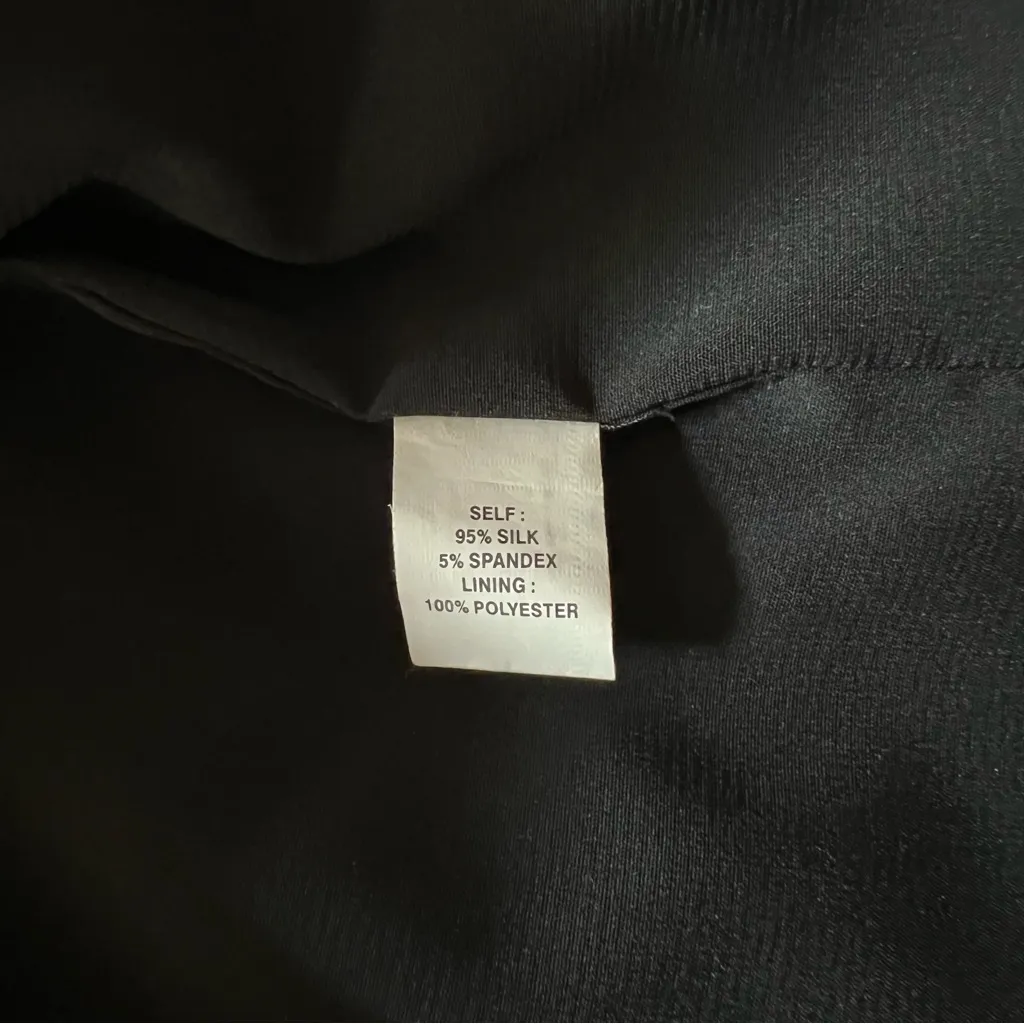 Kay Unger Dress Silk Leopard Print Brown Black Size 8 Lined Pencil Sheath Ruffle - Image 4