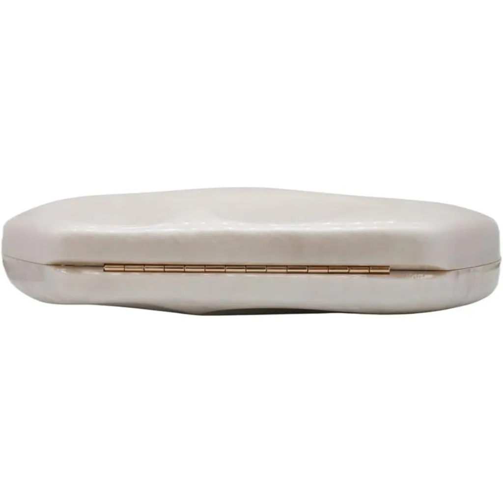 ⚡ Women's Trendy Shiny Shell Shape Lightweight White Evening Cute Clutch Bag - Image 6