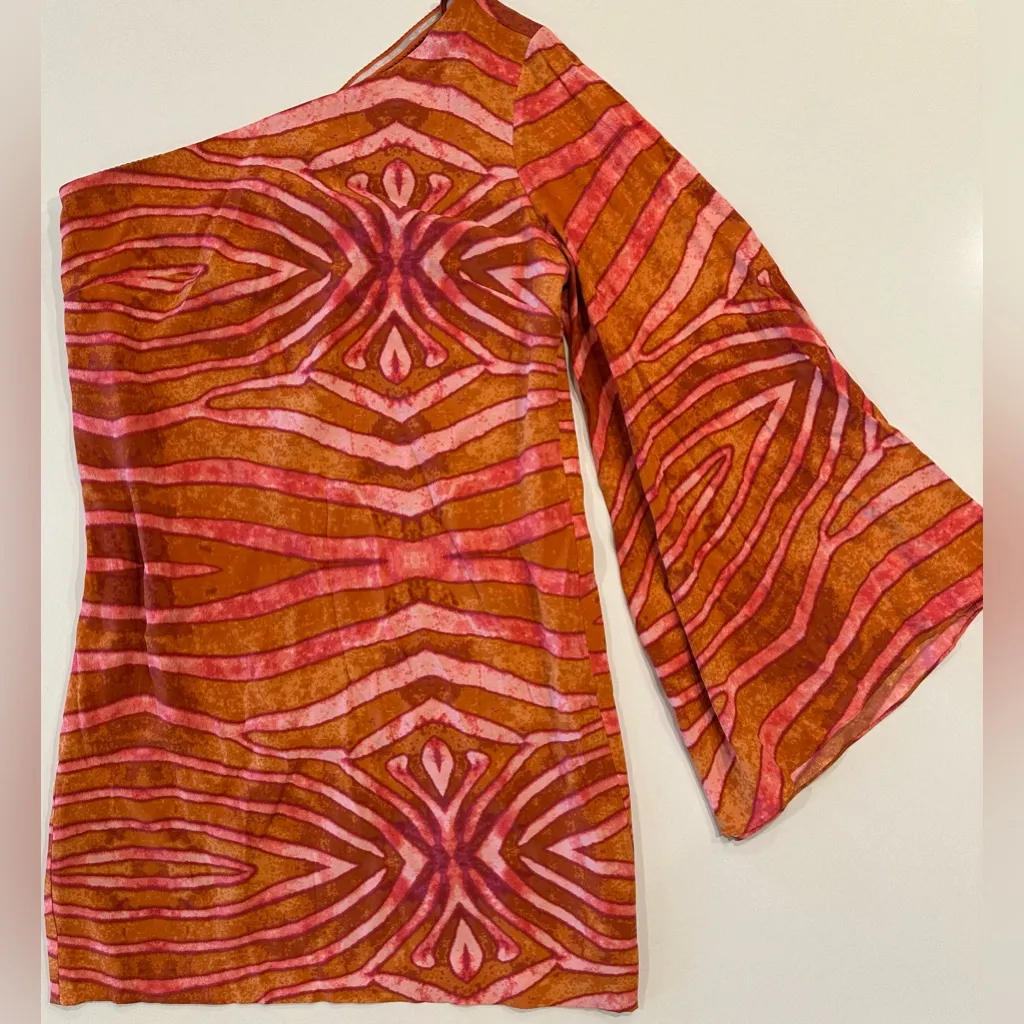 Nicole Miller One‎ Shoulder Mini Dress Size Medium - Image 2