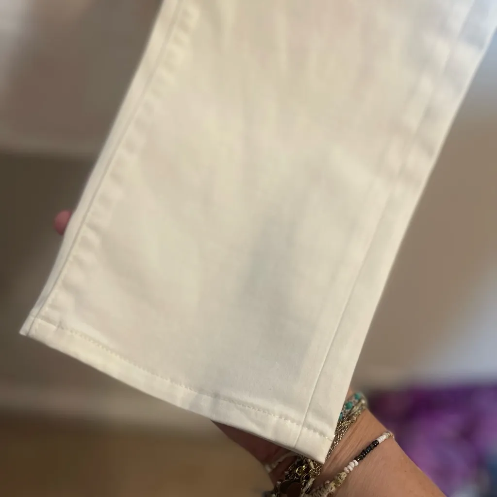 G/FORE Women's White 5 Pocket Slim Fit Pants with Stretch Golf Active Size 4 - Image 3