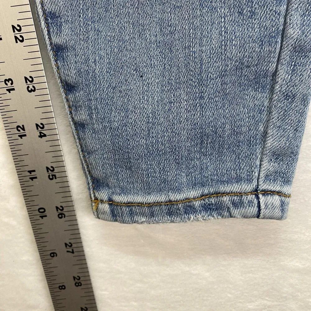 Judy Blue jeans Womens 3/2 Control top skinny Distressed High Rise‎ Blue Denim - Image 5