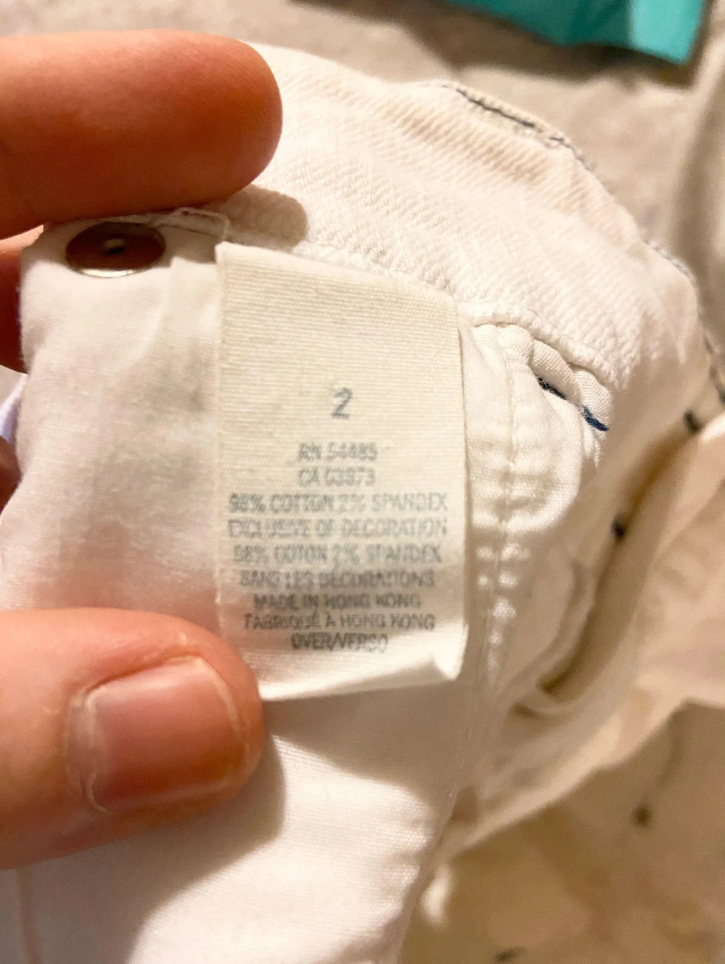 American Eagle white denim preppy shorts size 2 - Image 5