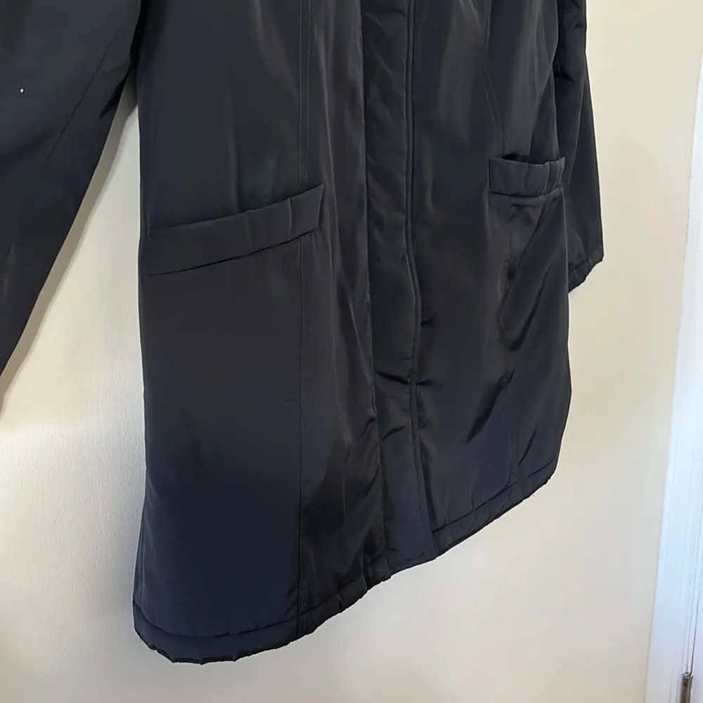 London Fog Black 2-Layer Mid Thigh Length Winter Coat Size Large - Image 4