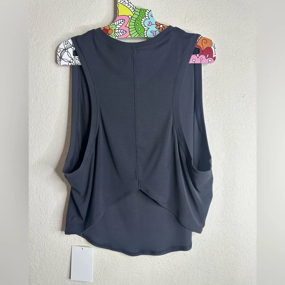 Sold!!! Lululemon Soft-Knit Crewneck Cropped Tank Top W1ESNS Black size 12 - Image 5