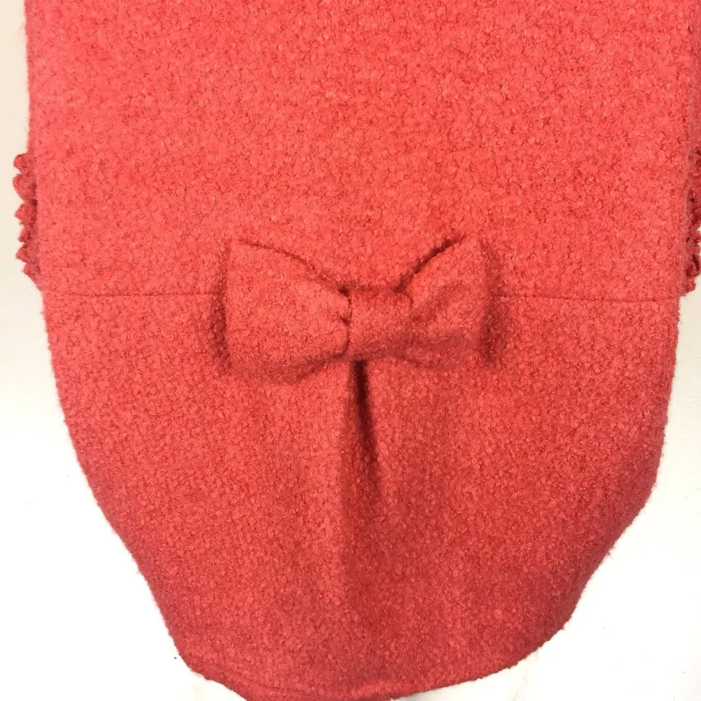 Nice‎ iOi Collection Red Wool Blend Short Sleeve Coat Jacket Medium Vintage - Image 5