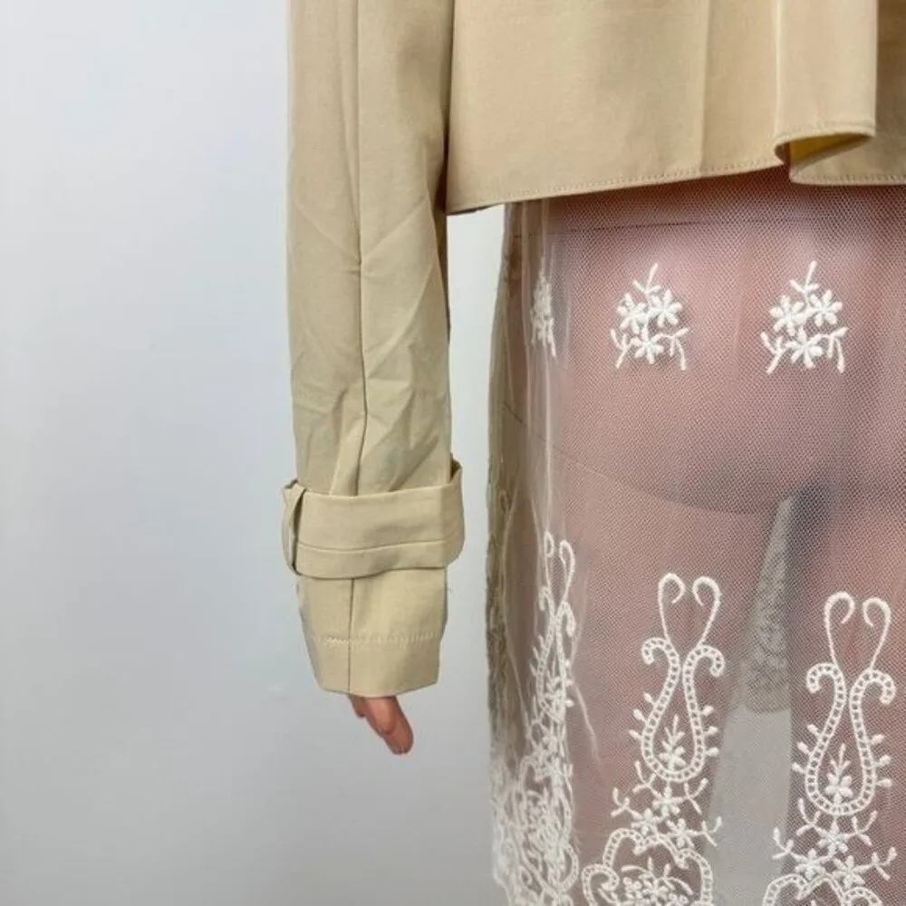 Women's Umgee Lightweight Collarless Lace Accent Blazer Size Large - Image 13