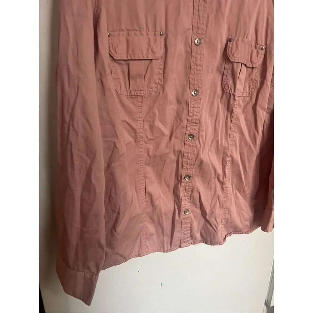 Sonoma Button Up Top Woman’s Size XL 100% Cotton - Image 5