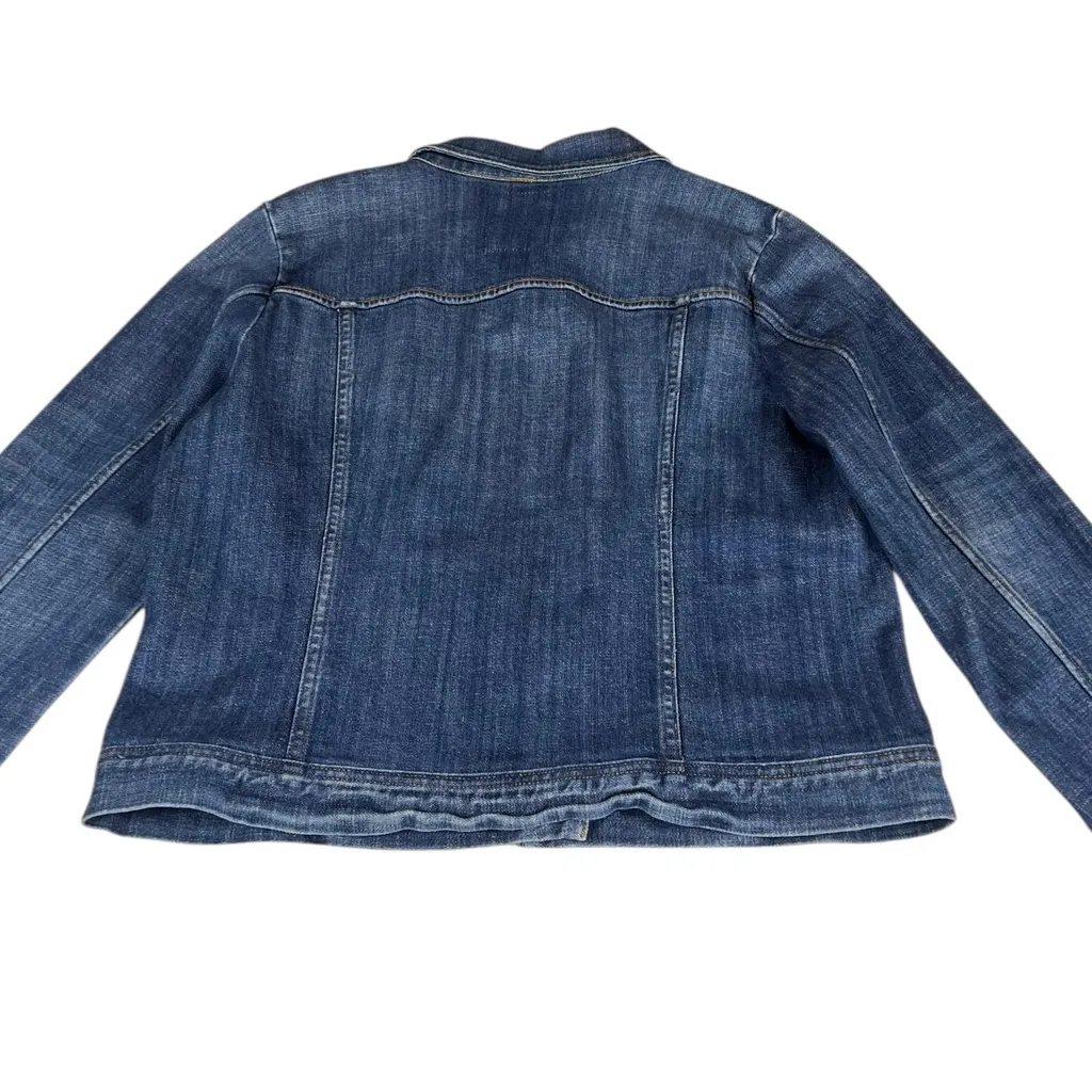 J. Crew Blue Denim Jean Jacket XL - Image 6