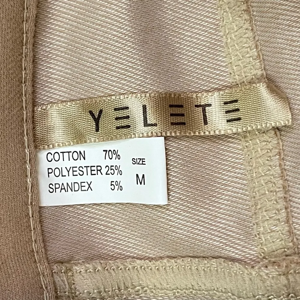 YELETE Women’s Pull-On Capri Pants Sand Light Tan Medium NWOT - Image 8