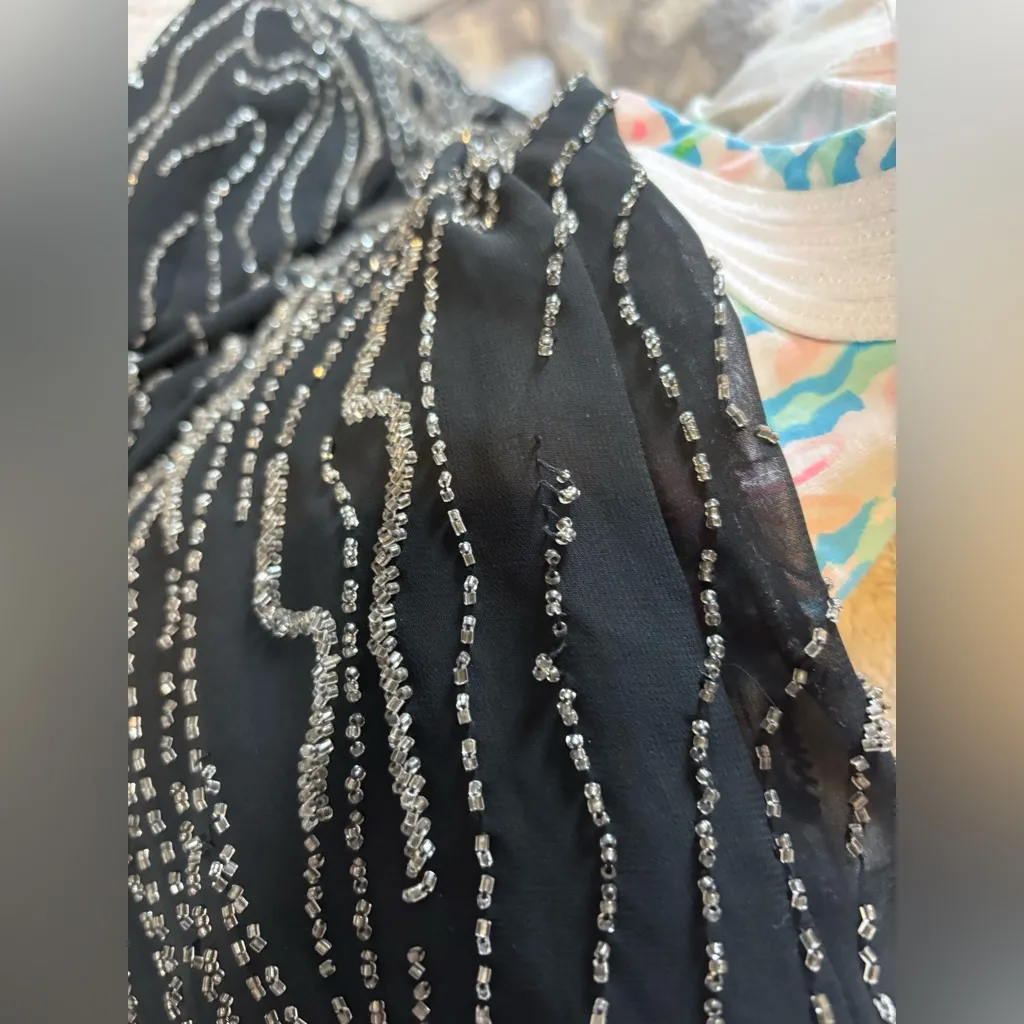 Fiesta Beaded Maxi Dress Black Size M - Image 11