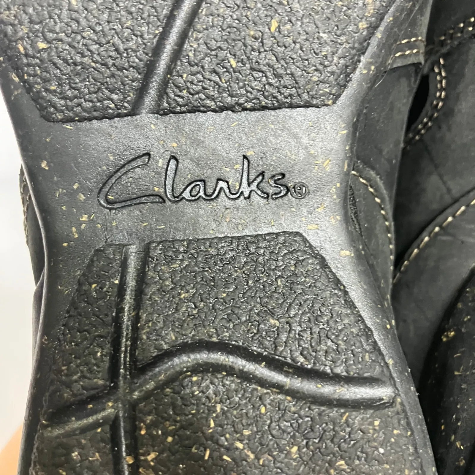 Clarks Roseville dot black leather slip on loafers women's size 6 minimalist - Image 7