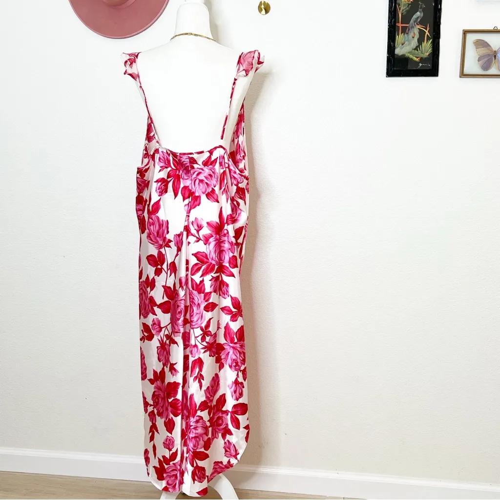 Jaclyn Smith pink/red rose slip dress 3X - Image 10