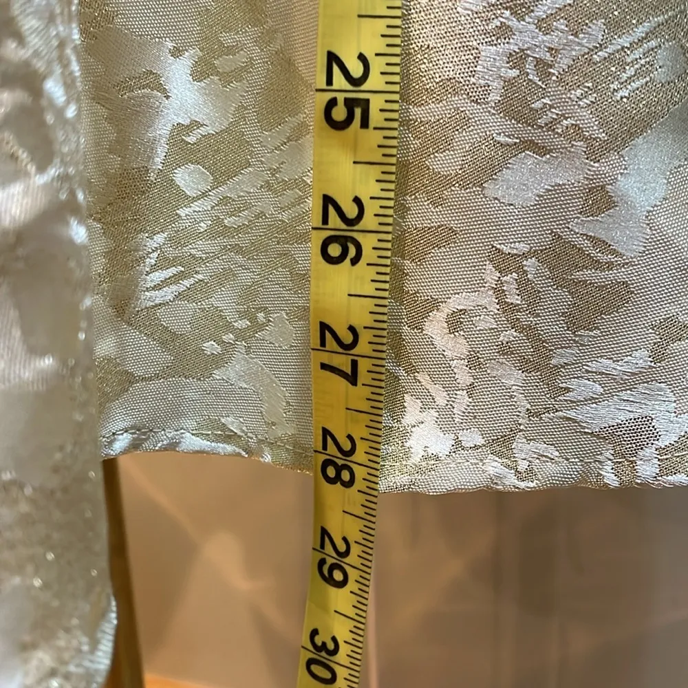 LUCY IN THE SKY GOLD CREAM METALLIC MINI DRESS SIZE XL - Image 8
