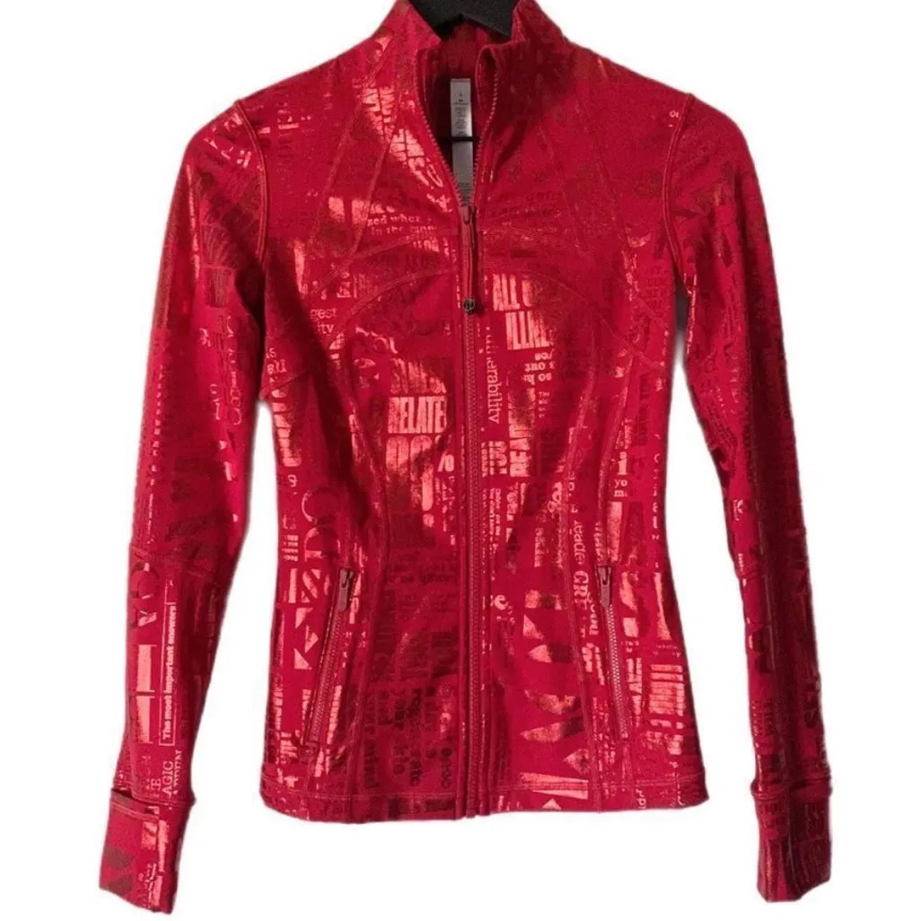 Lululemon Red foil manifesto define jacket 20YR size 4 - Image 2