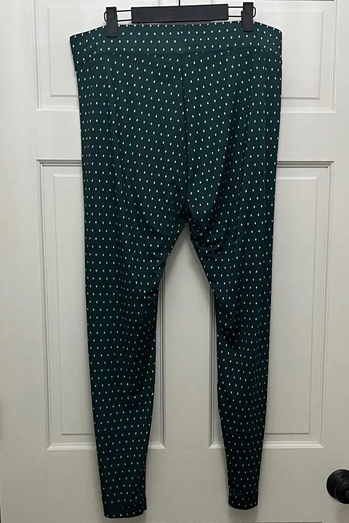 Lands' End Dark Emerald Green w/ Arrows Pattern Leggings - Image 8