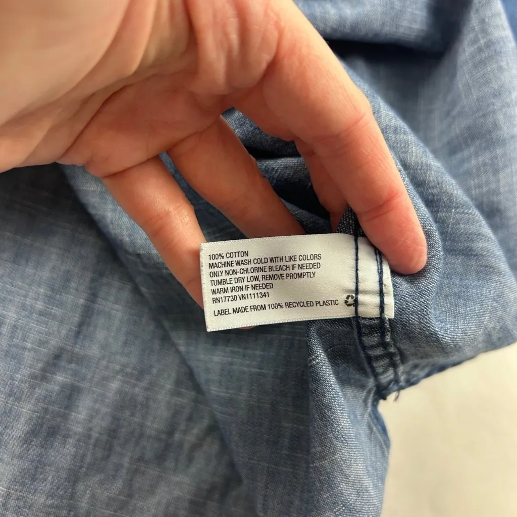 Merona Dark Denim Tunic Shirt M - Image 4