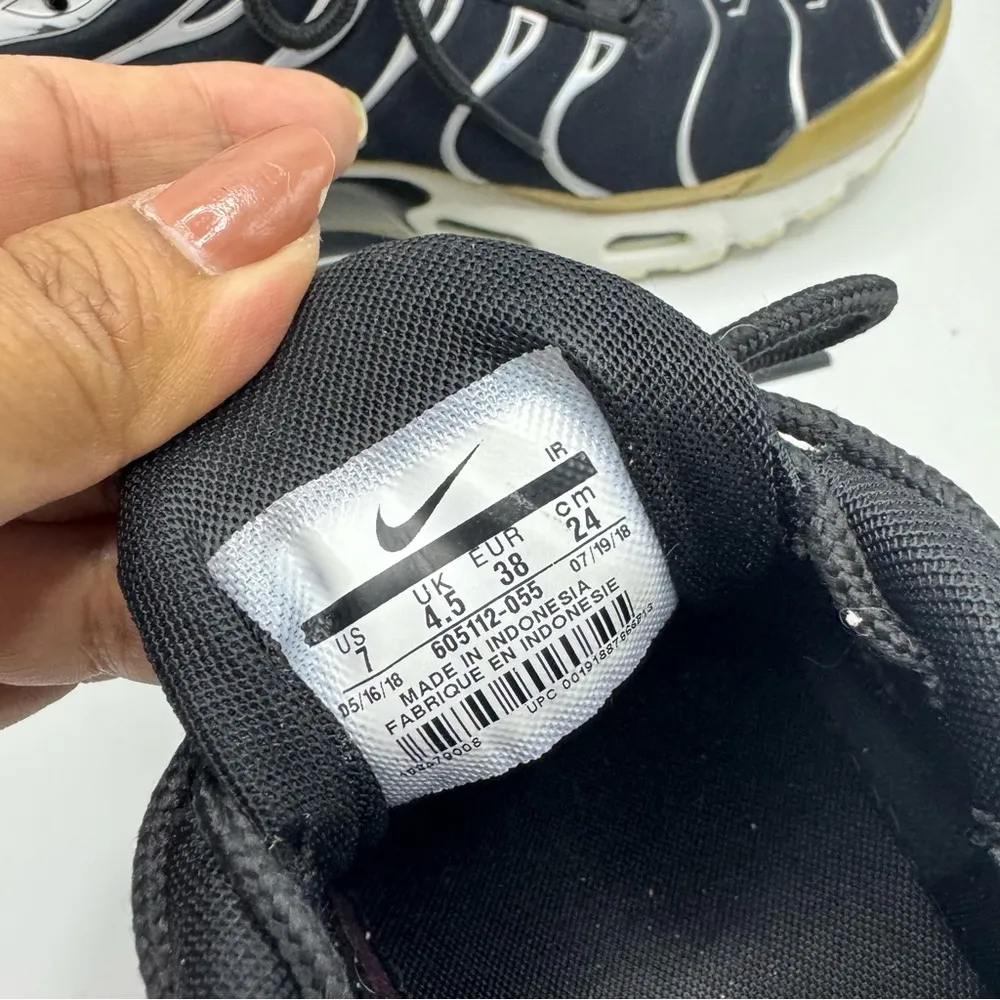 Nike Air Max Plus TN 'Black Gold' Great Color! Sneaker Size 7 - Image 8