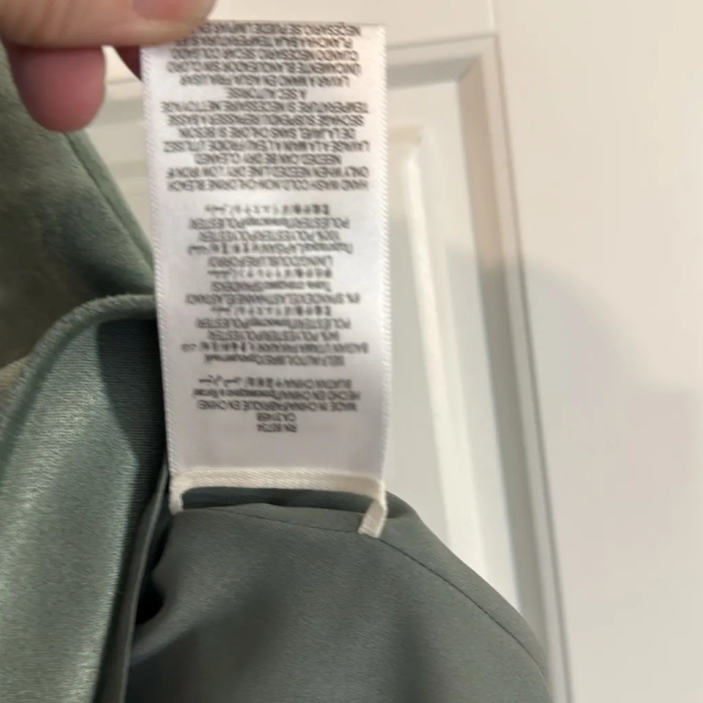 BcbgMaxAzria  Lucy Flare Sage Dusty Green Faux Suede Mini Skirt Small $158 NWT - Image 7