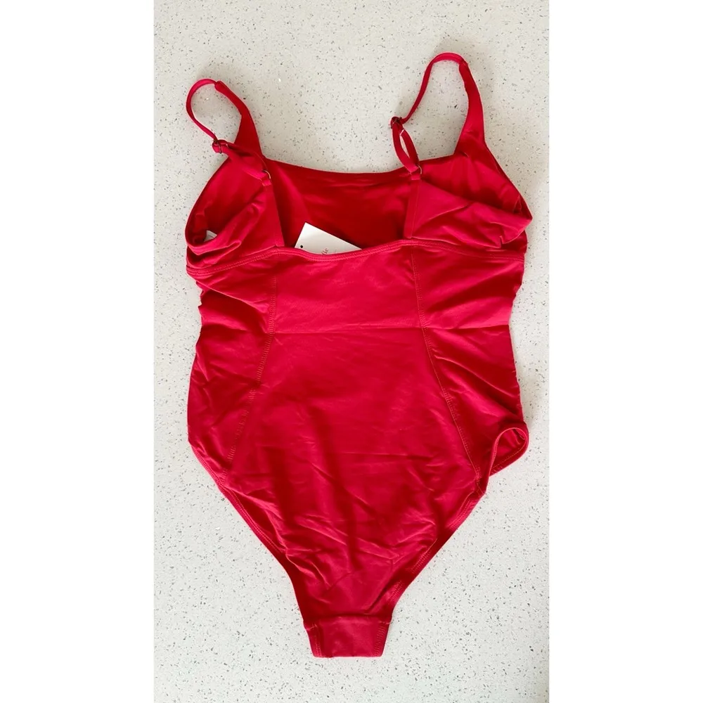 Swim The Long Torso The Havana Cherry Red One Piece Swimsuit Size MT - Image 5