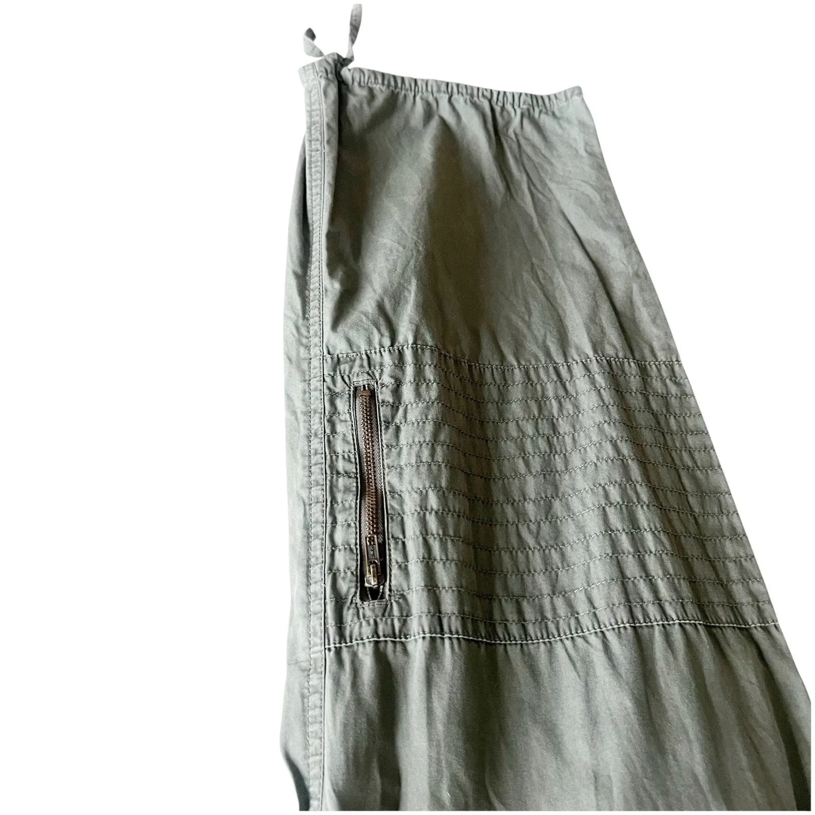 Xhiliration Y2K Cargo Army Green Wide Leg Pants Juniors Size 11 Grunge - Image 5