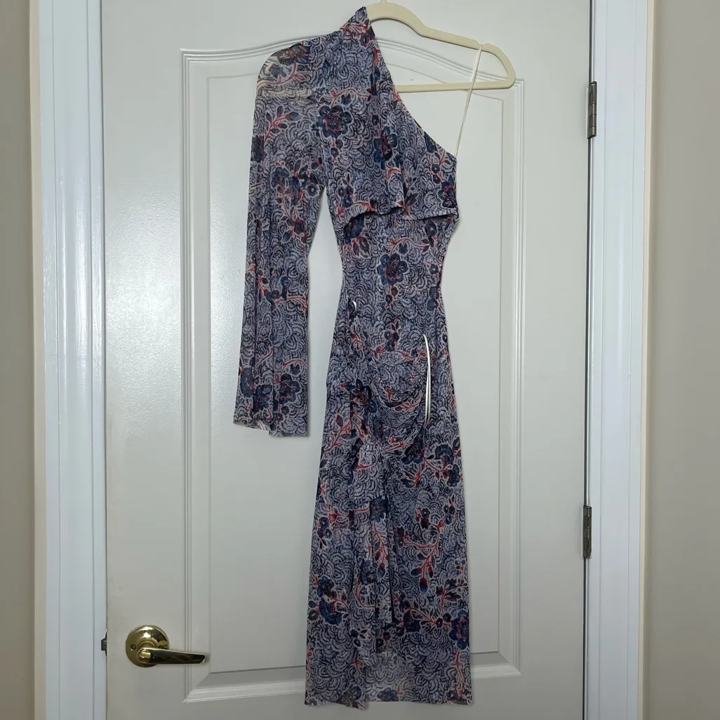 NWT‎ Misa Los Angeles Calypso Cut-Out One-Shoulder Midi Dress Size XS - Image 2