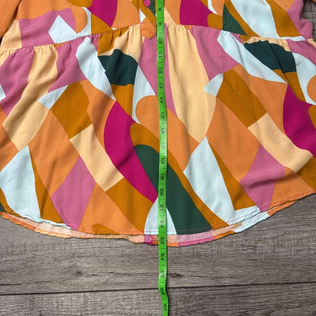 Umgee Multicolor Abstract Button-Up Blouse - Image 4