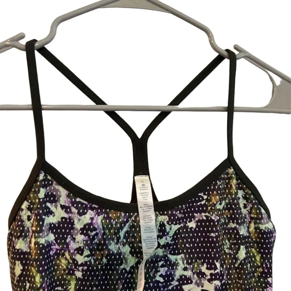 Lululemon Power Y Tank Top Women’s Size 6 Floral Racerback Yoga Running - Image 3