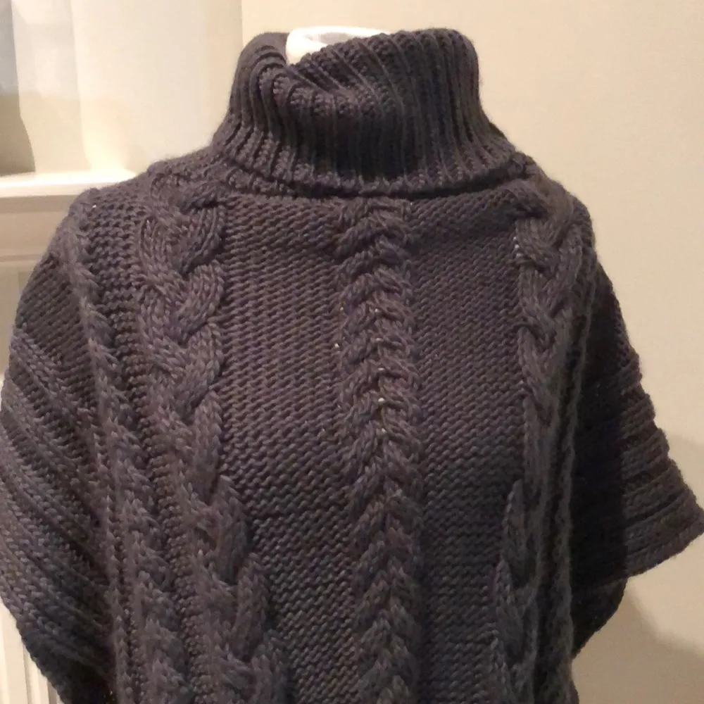 BCBG Turtleneck Sweater Poncho - Image 2