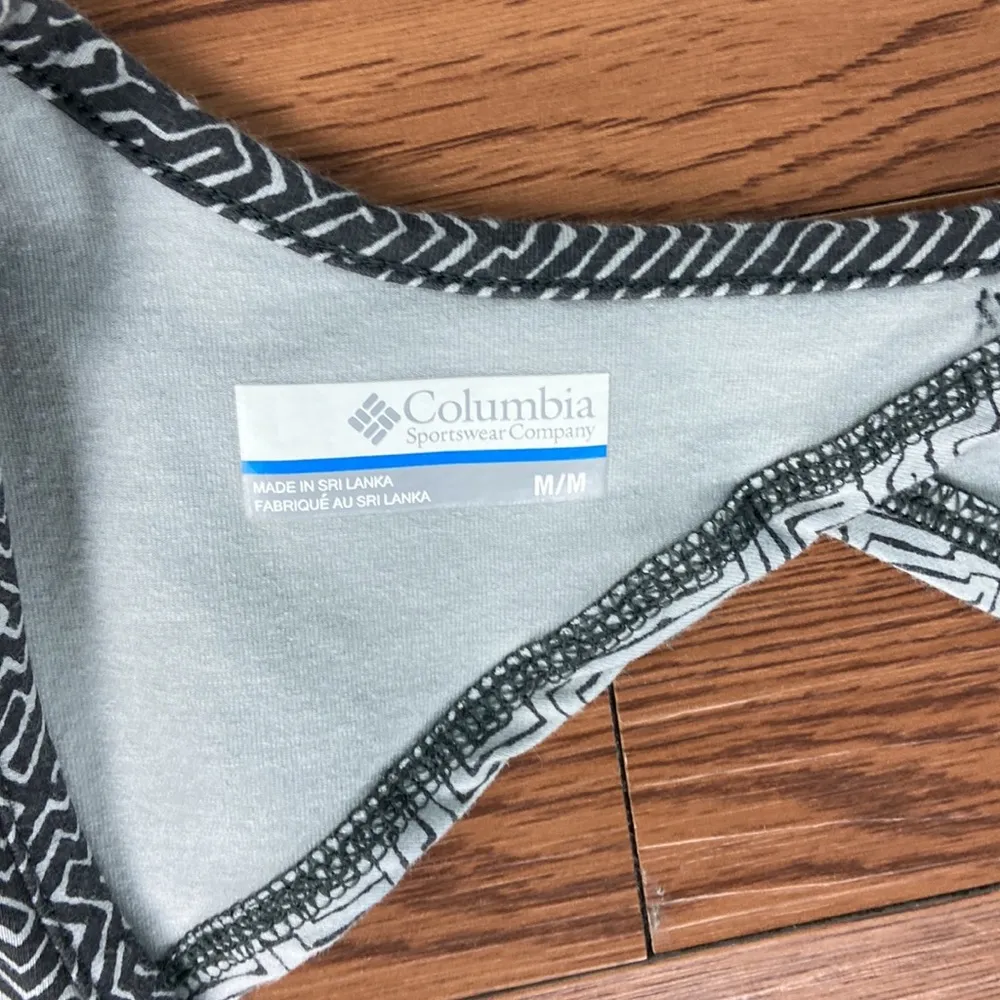 Columbia Fitness Dress Sleeveless A-Line Keyhole Back Size M Black White - Image 9