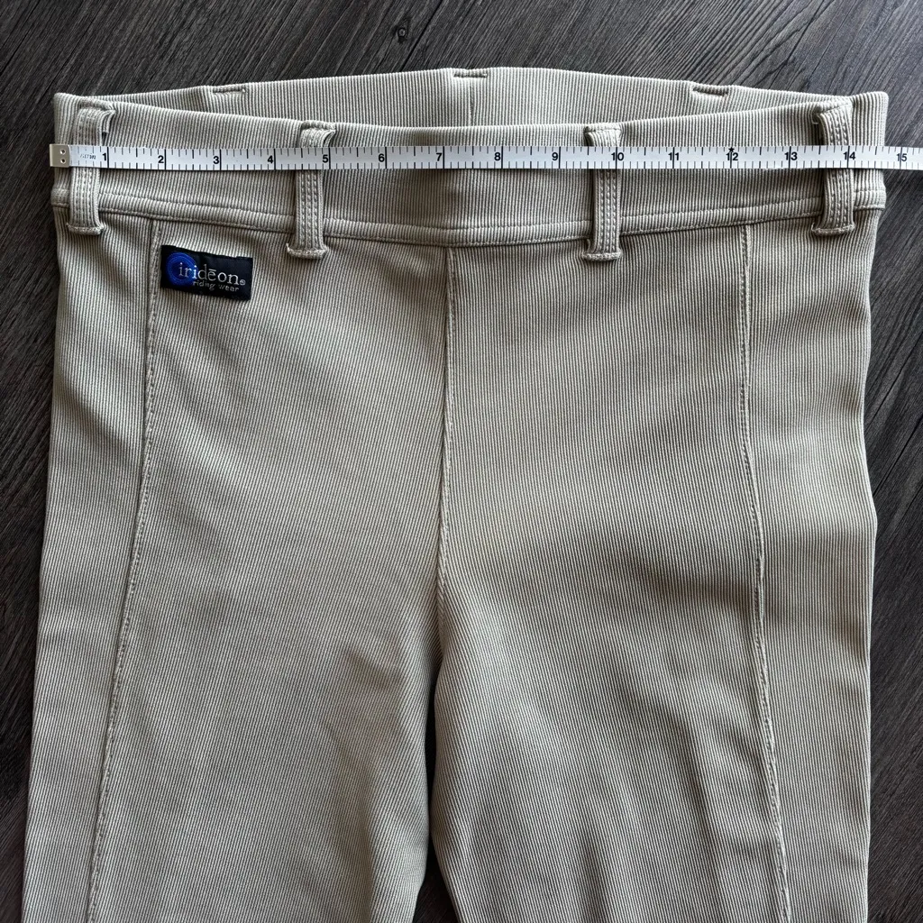 Irideon Cadence Ribbed Knee Patch Breeches Tan XL - Image 10