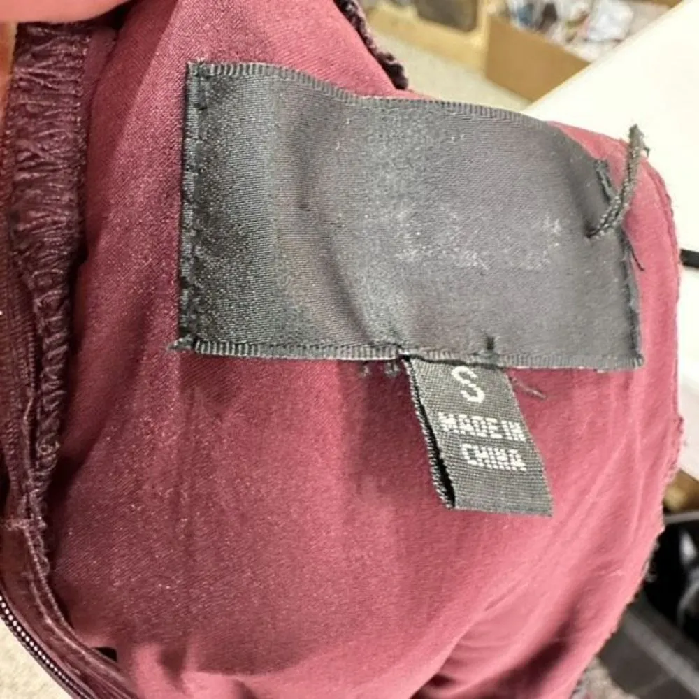 Alexia Admor Womens Lined Sleeveless Lace Midi Sheath Dress Burgundy Black Small - Image 11