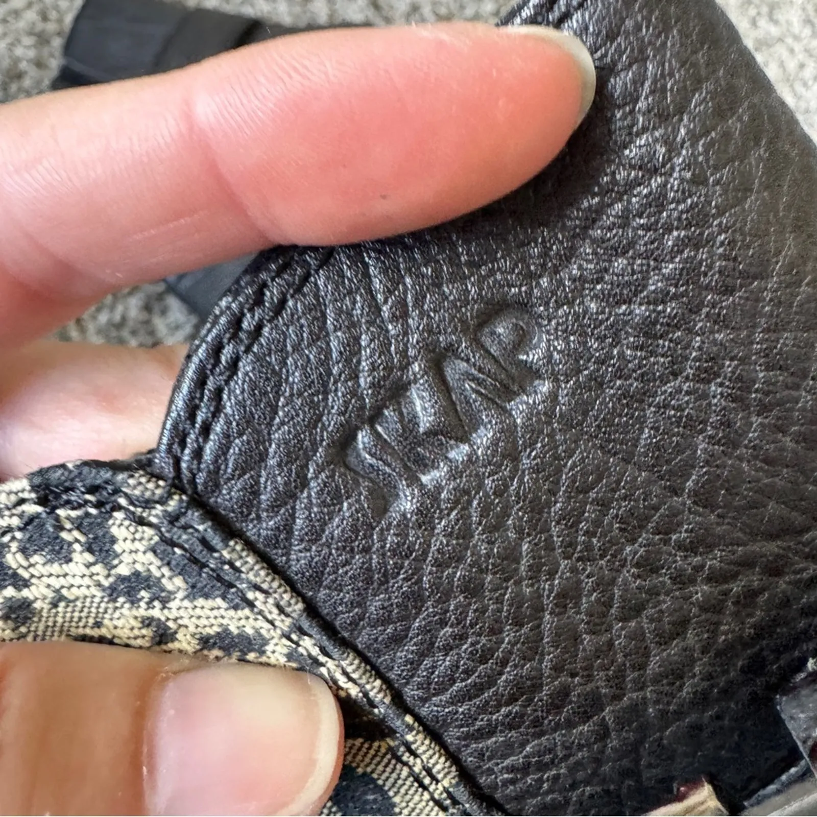 Skap Black Leather Animal Print Ankle Boots Womens 6 Fall Preppy Classic Booties - Image 7