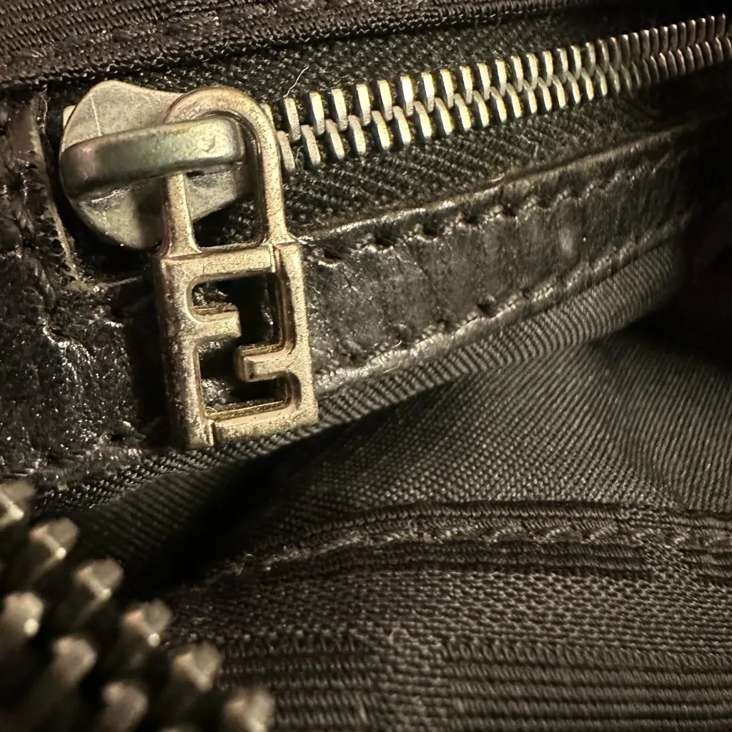 FENDI Zucca Black Nylon‎ Bag Handbag - Image 13