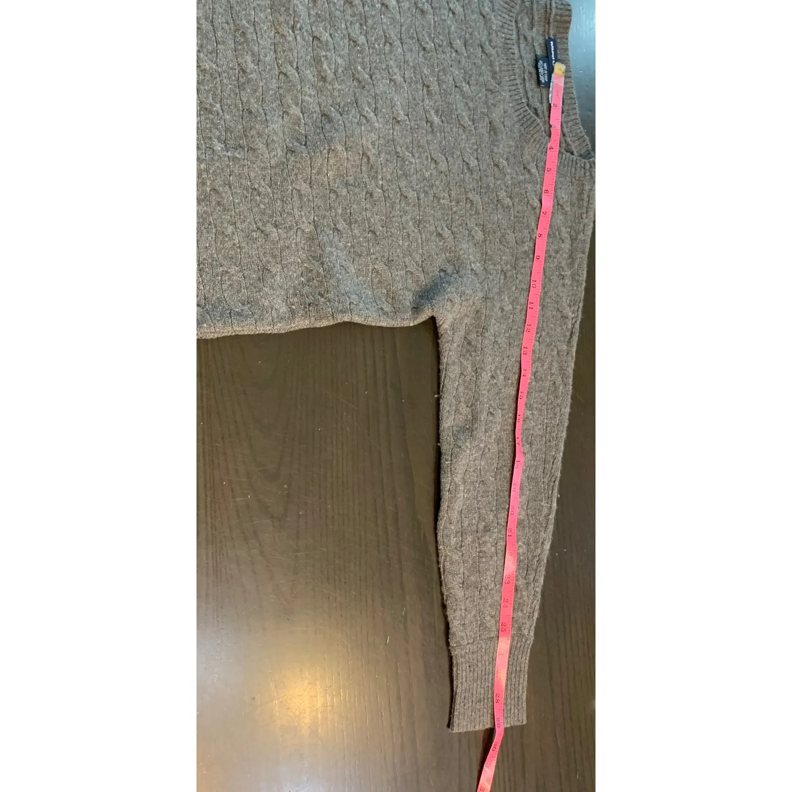 Ralph Lauren Sport Wool Blend Rabbit Gray‎ Cable Knit Crew Neck Sweater Preppy Gray Size M - Image 12