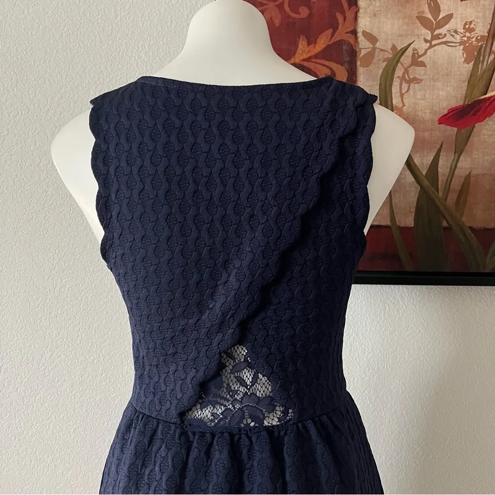 Maeve Anthropologie Sleeveless A-Line Dress Size S Textured Scalloped w/Pockets - Image 8