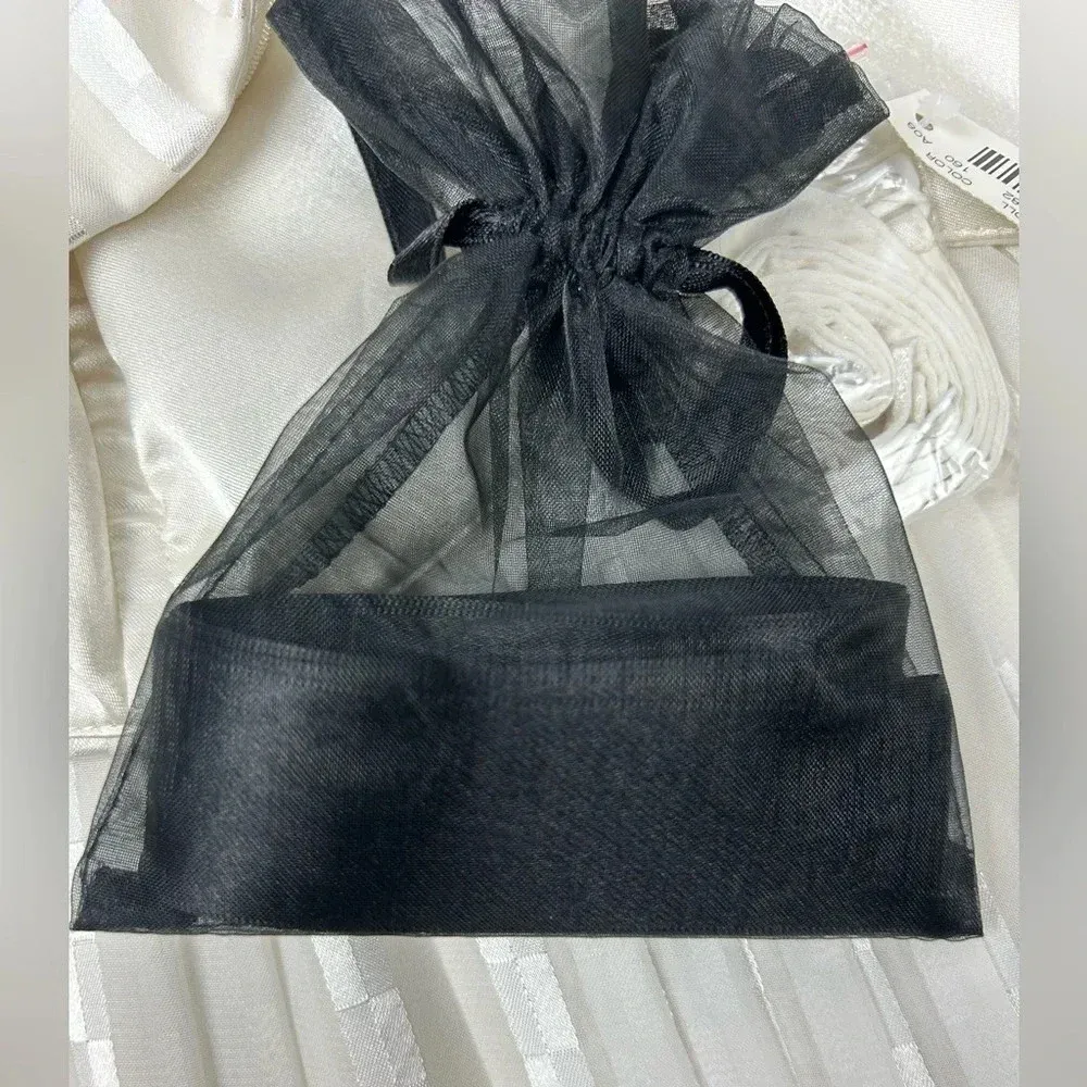 White House Black Market Strapless Pleated Bustier Dress Ivory White 4 - Image 9