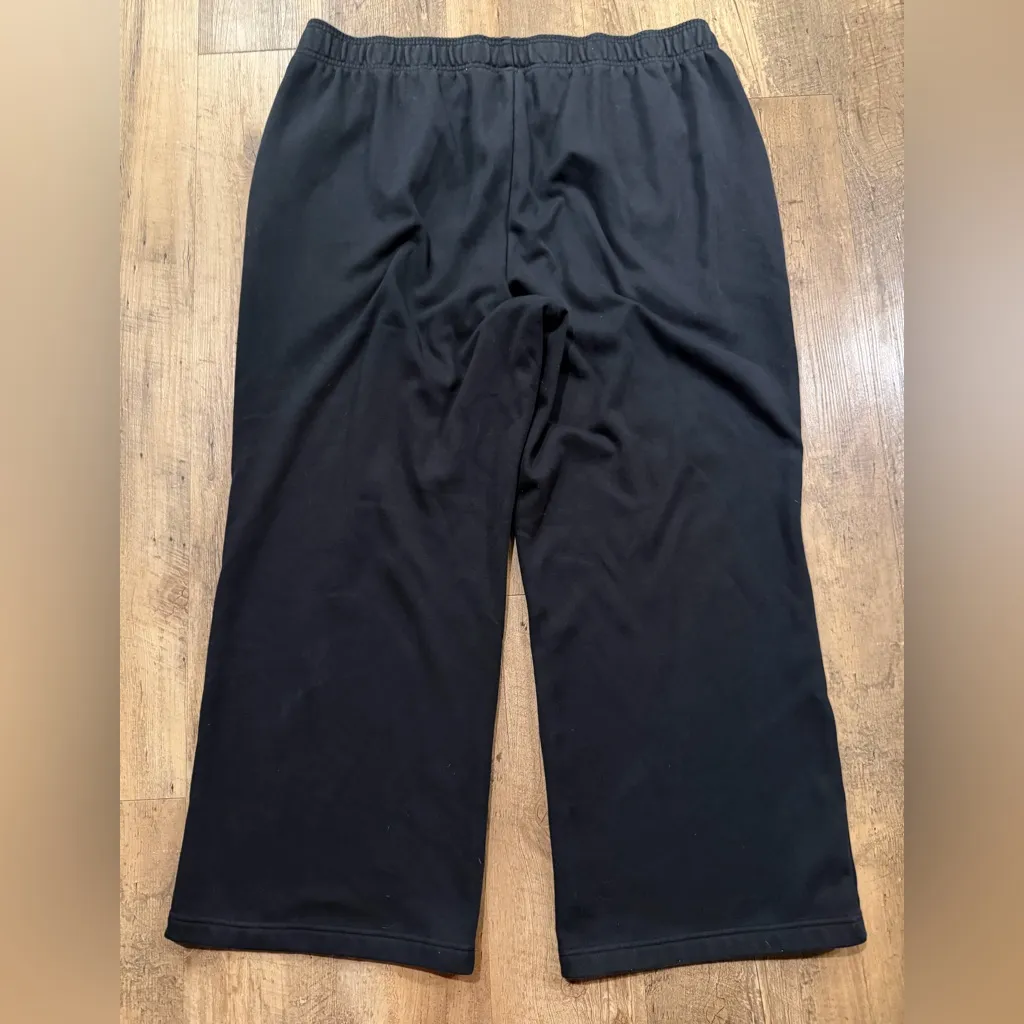 Fabletics Cozy Fleece Wide Leg Sweatpants Black 2X - Image 7