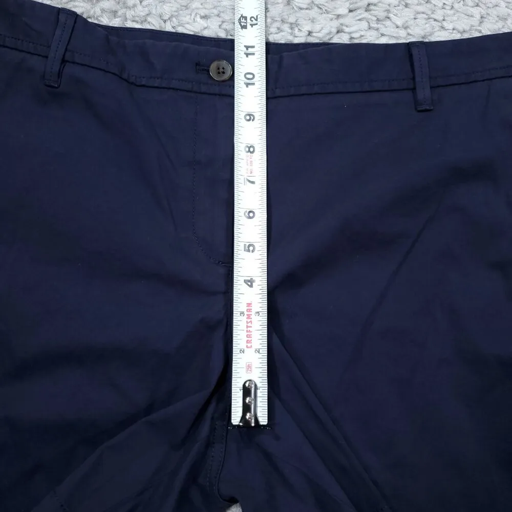 Talbots Relaxed Chino Shorts 6” Women's Size 16P Petite Supersoft Navy Blue - Image 9