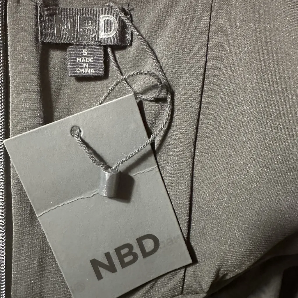 NBD x Revolve Babydoll Mini Dress S Black Tiered Katerina Prom Glam Party Dance - Image 8