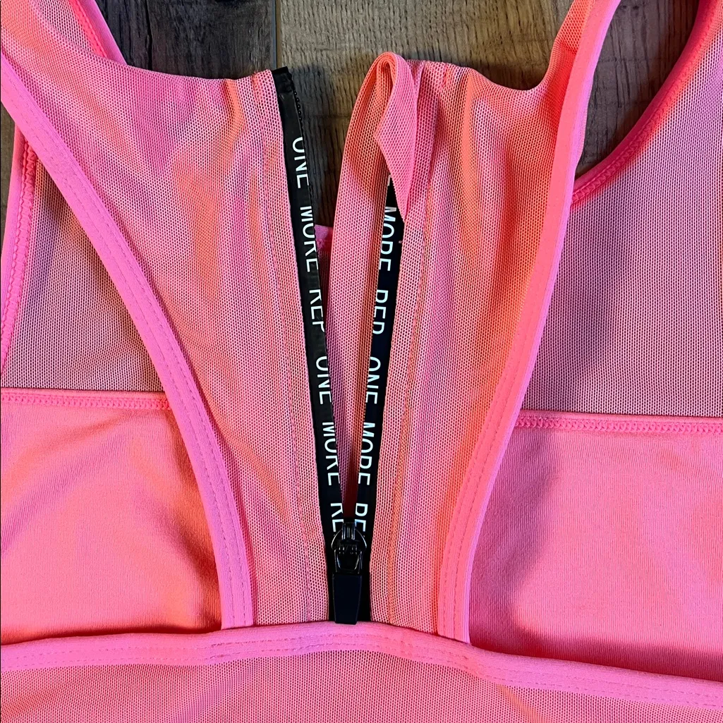 Zyia Active All Star One More Rep Neon Pink Racerback Sports Bra - Size Large. - Image 6