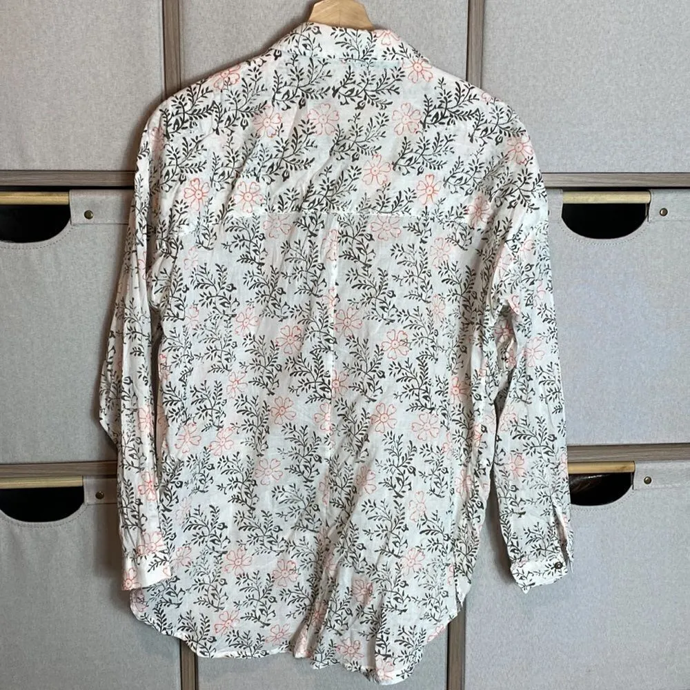 Anthropologie floral embroidered enchanted button down - Image 7