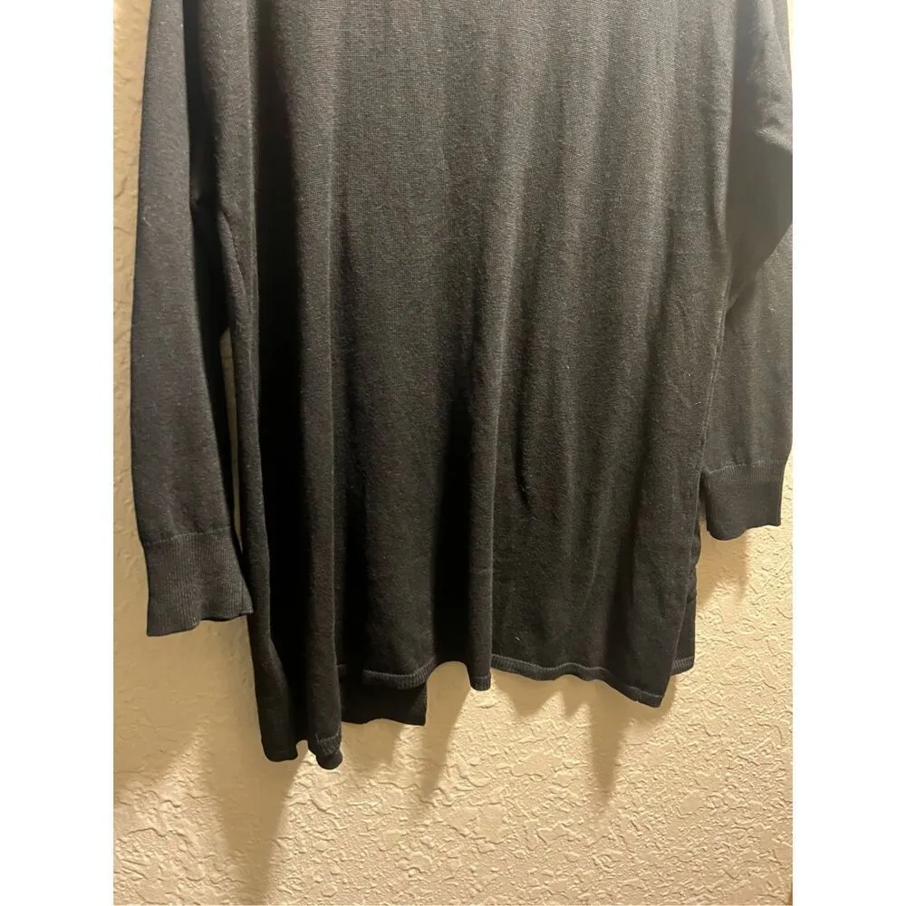 Gloria Vanderbilt Black Open Front Cardigan Woman’s Size XL - Image 11