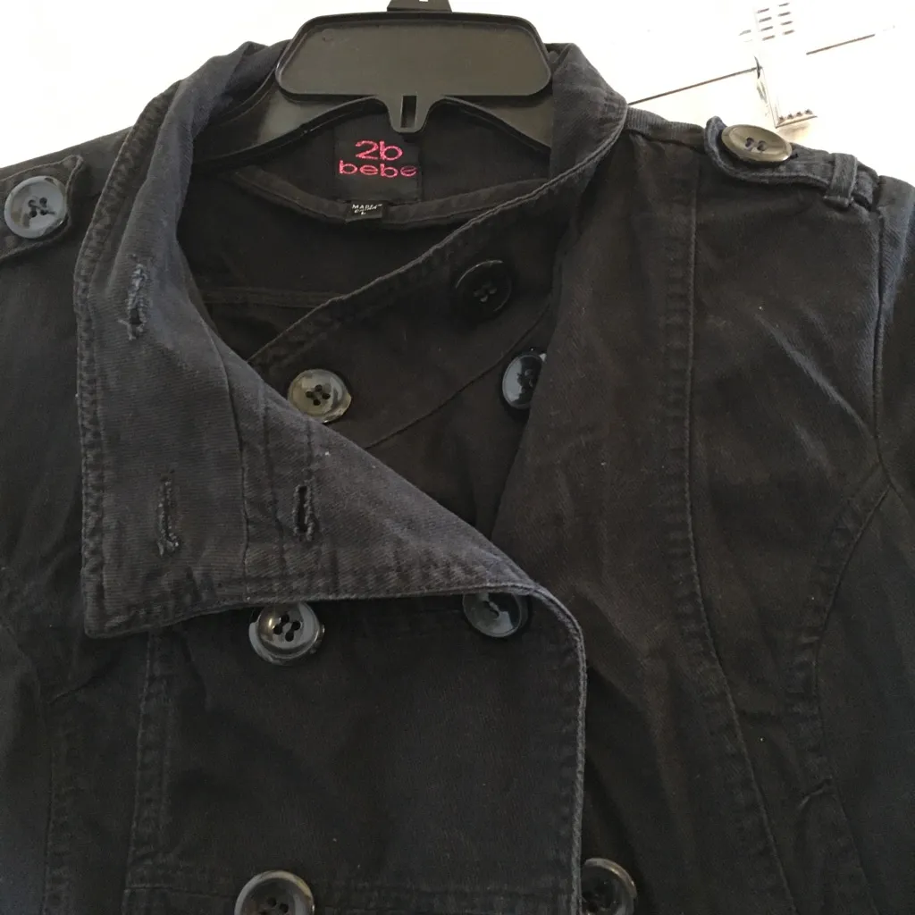 FINAL MARKDOWN Junior 2b Bebe jacket large Black Size undefined - Image 5